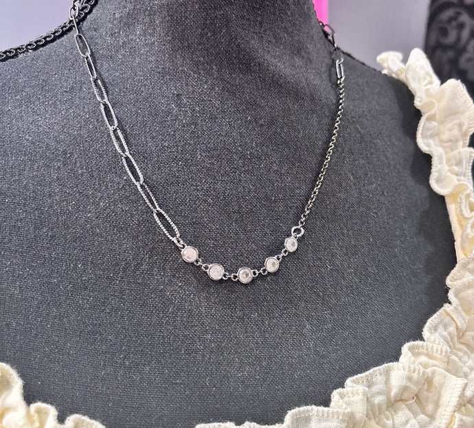 Short Small Crystal Rachel Marie Necklace 5/4/26 1277