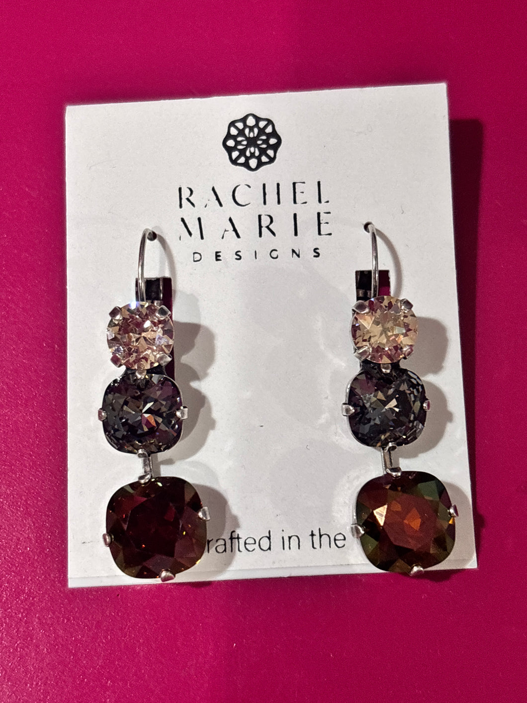 Multi Triple Crystal Rachel Marie Earrings 5/4/26 1289