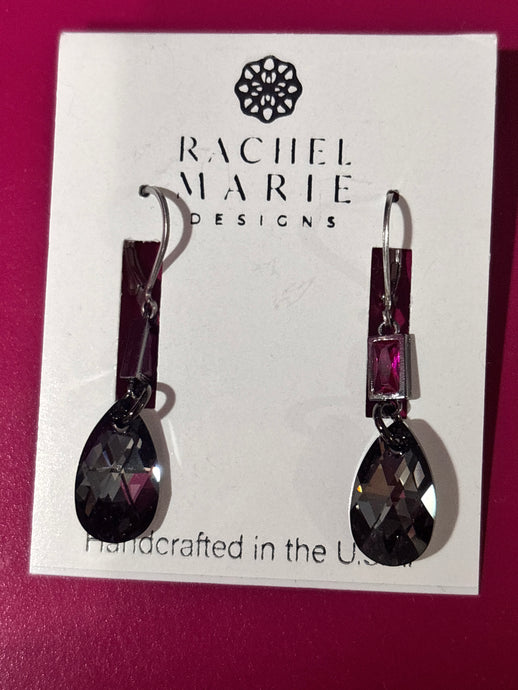 Dark Teardrop Rachel Marie Earrings 5/4/26 1290