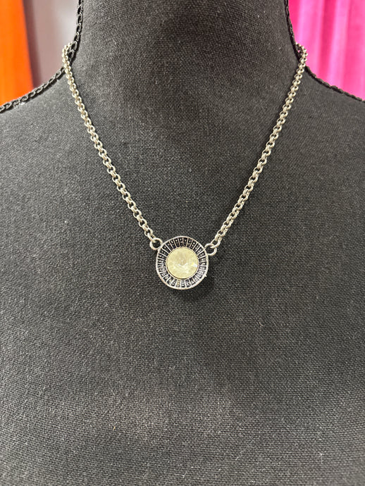 Small Clear Wheel Rachel Marie Necklace 5/4/26 1293