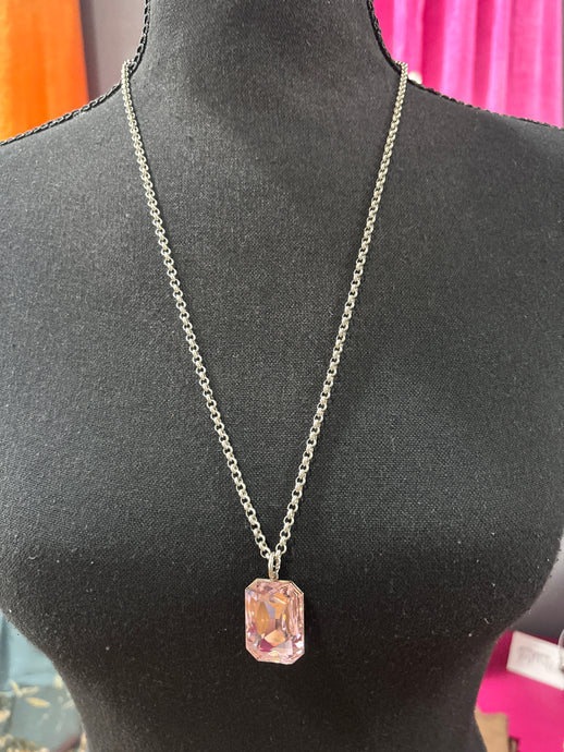 Long Square Crystal Rachel Marie Necklace 5/4/26 1298