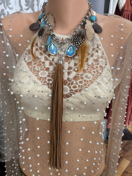 Teardrop Tassel Gypsy South Necklace 4/29/25 9852