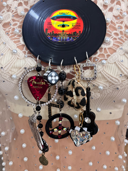 Ufo Record Peace Guitar Gypsy South Necklace 4/29/25 9858