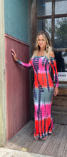 Pink Off Shoulder Abstract Mermaid Dress 6/27/23 6512