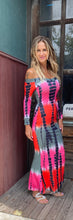 Pink Off Shoulder Abstract Mermaid Dress 6/27/23 6512