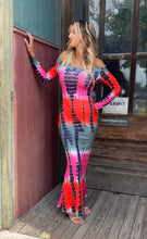 Pink Off Shoulder Abstract Mermaid Dress 6/27/23 6512