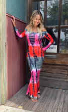 Pink Off Shoulder Abstract Mermaid Dress 6/27/23 6512