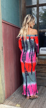 Pink Off Shoulder Abstract Mermaid Dress 6/27/23 6512