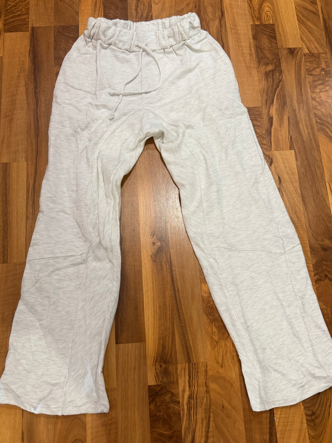 Ash Grey Elastic Banded Waist Baggy Pants