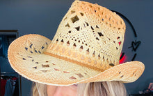Brown Ombre Open Weave Cowboy Hat 8/28/23 6943