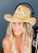 Brown Ombre Open Weave Cowboy Hat 8/28/23 6943