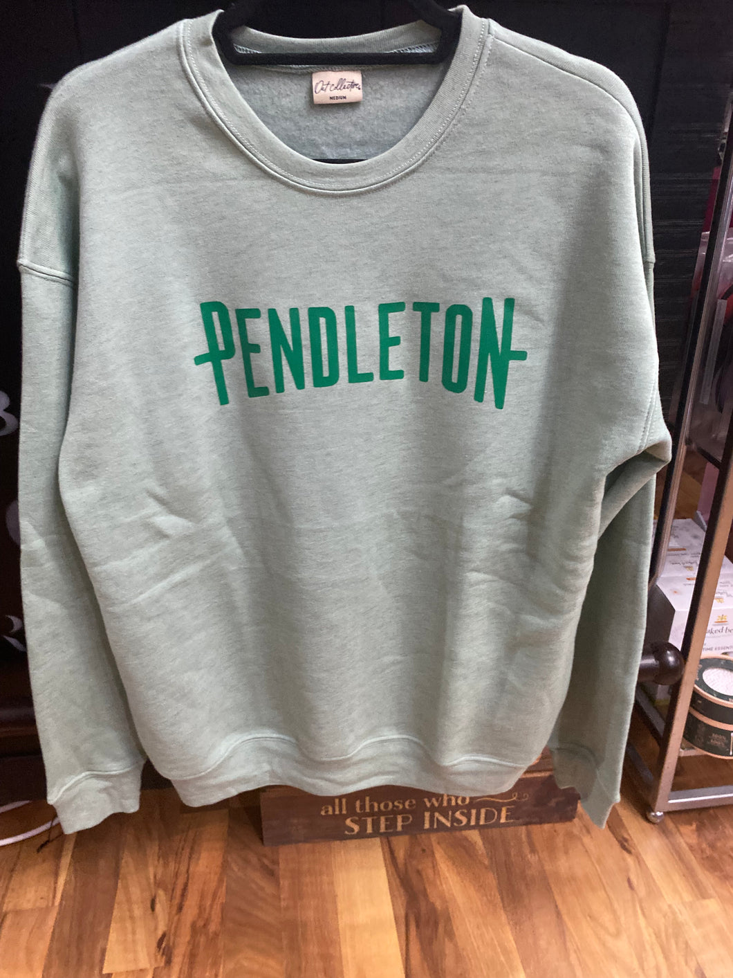 Dusty Sage Premium Pendleton Solid Graphic Sweatshirt 12/6/23 7684