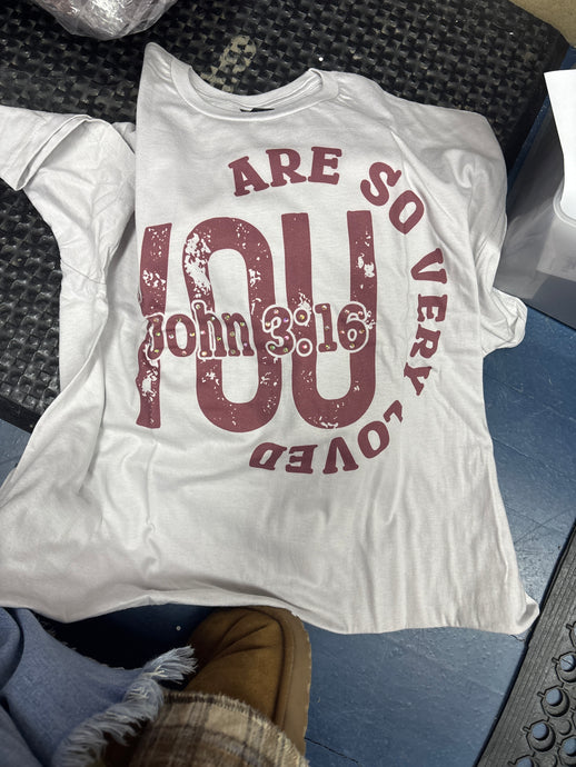 Heather Ice Grey You Are So Very Loved Tee