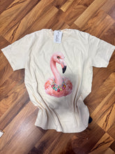 Ivory Eye Catching Flamingo Graphic Tee