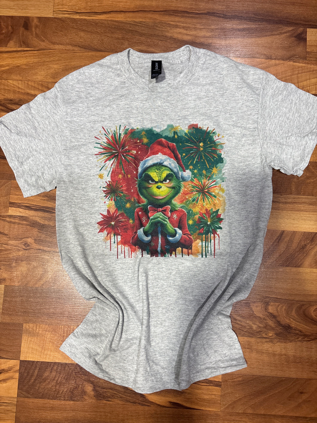Ash Grey Merry Mischief Christmas Tee Shirt