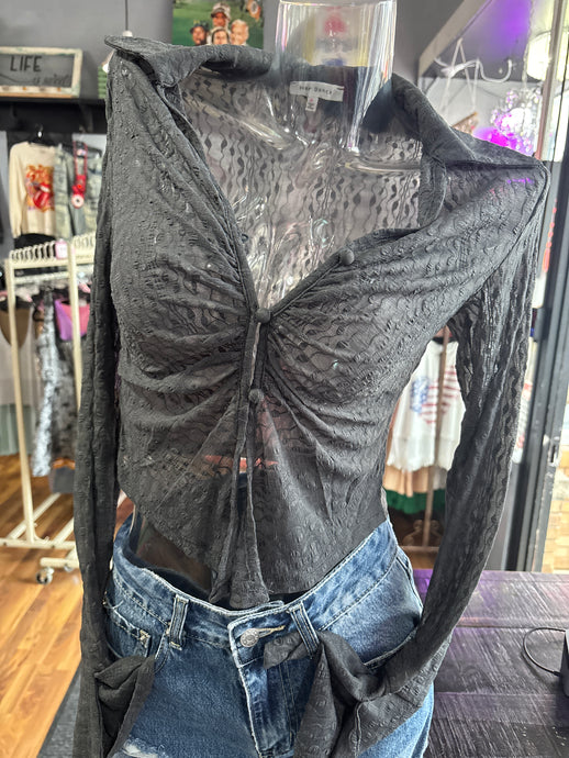 Charcoal Long Sleeve Top  5/20/25 9896