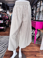 Taupe Floral Eyelet Side Elastic Stripes Wide Leg Bibi Pants 5/27/26 1308