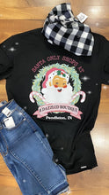 Santa Only Shops at Bdazzled Black Short Sleeve Tee