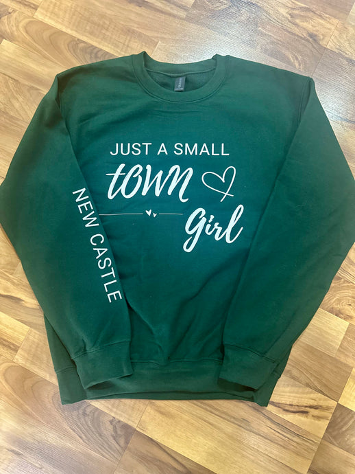 Green New Castle Small Town Girl Sweatshirt 9/10/25 1152