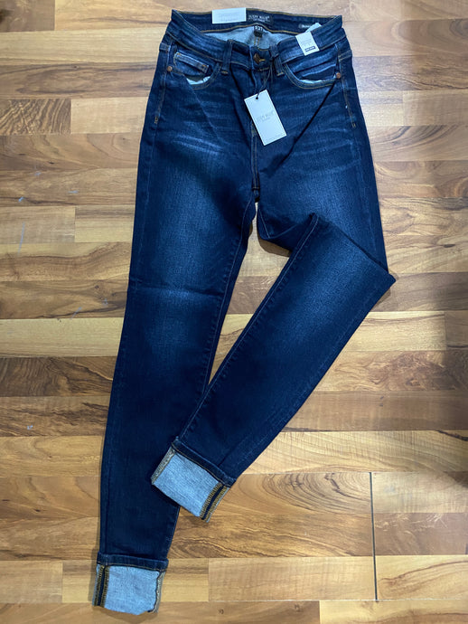 Dark Classic Long Inseam Skinny Judy Blue Jeans 9/29/23 7142
