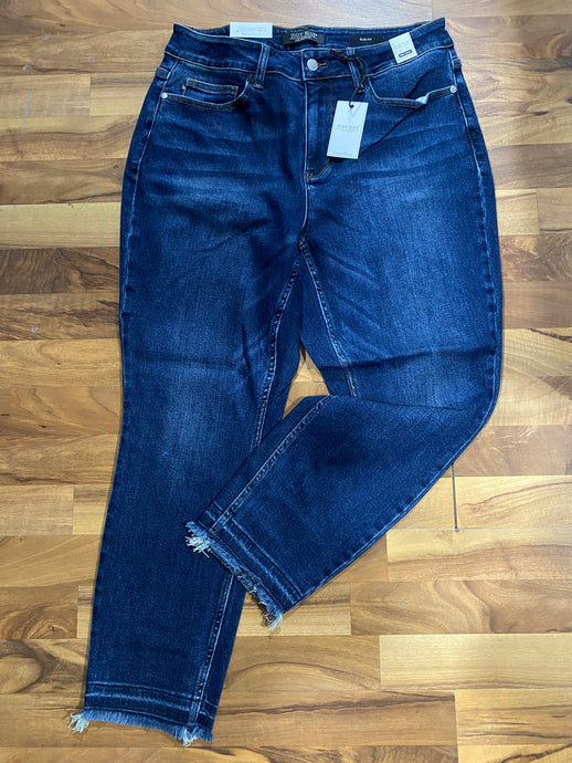 Dark High Waist Released Hem Slim Judy Blue Jeans 9/29/23 7143