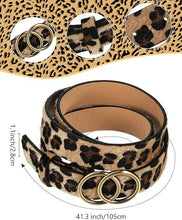 Women’s Faux Leather Double O-Ring Waist Belt