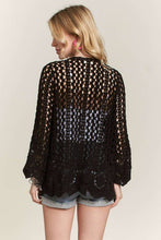 CROCHET CARDIGAN HEM - CET3546: Beige / S/M-M/L(3-3)