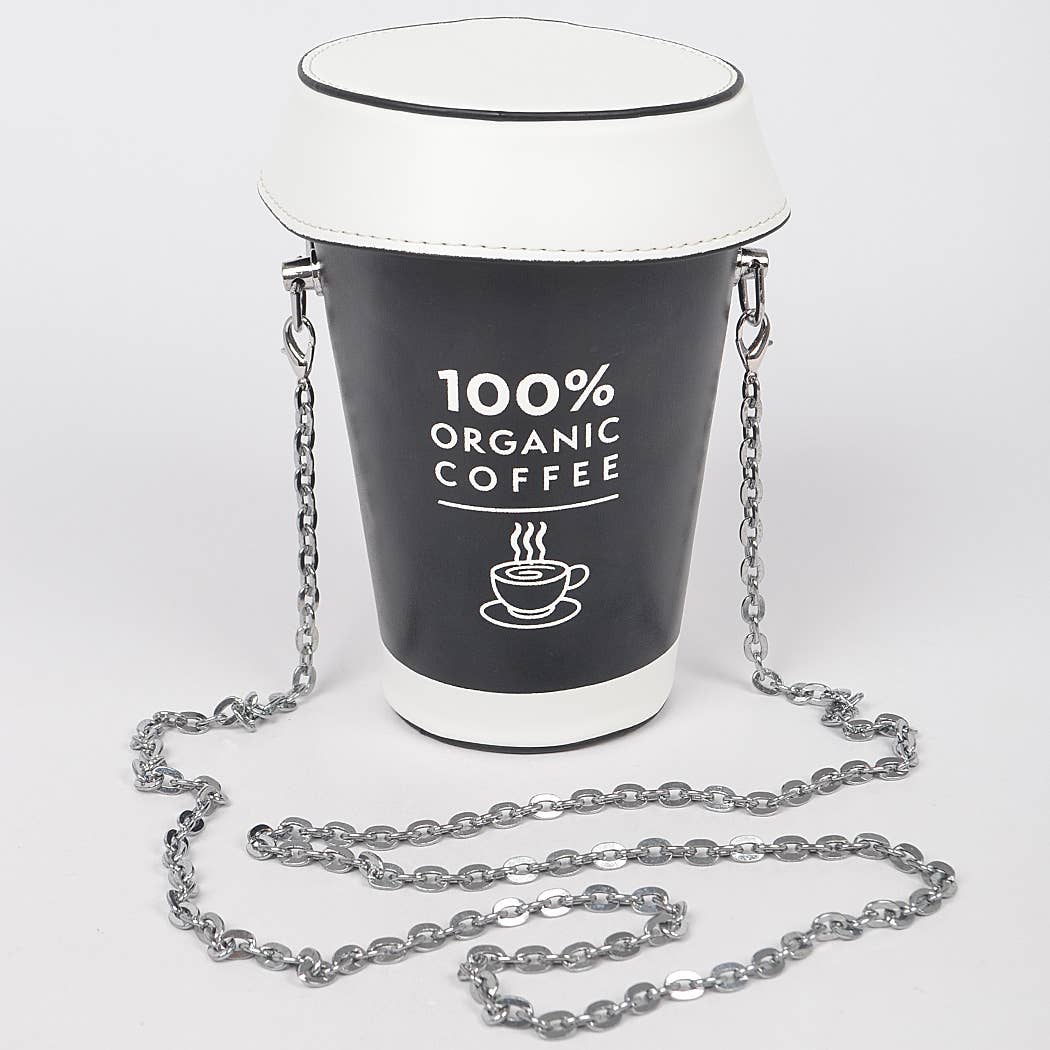 Black Coffee Cup Fun Clutch