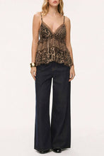 Leopard Leopard Asymmetric Spaghetti Strap Tank