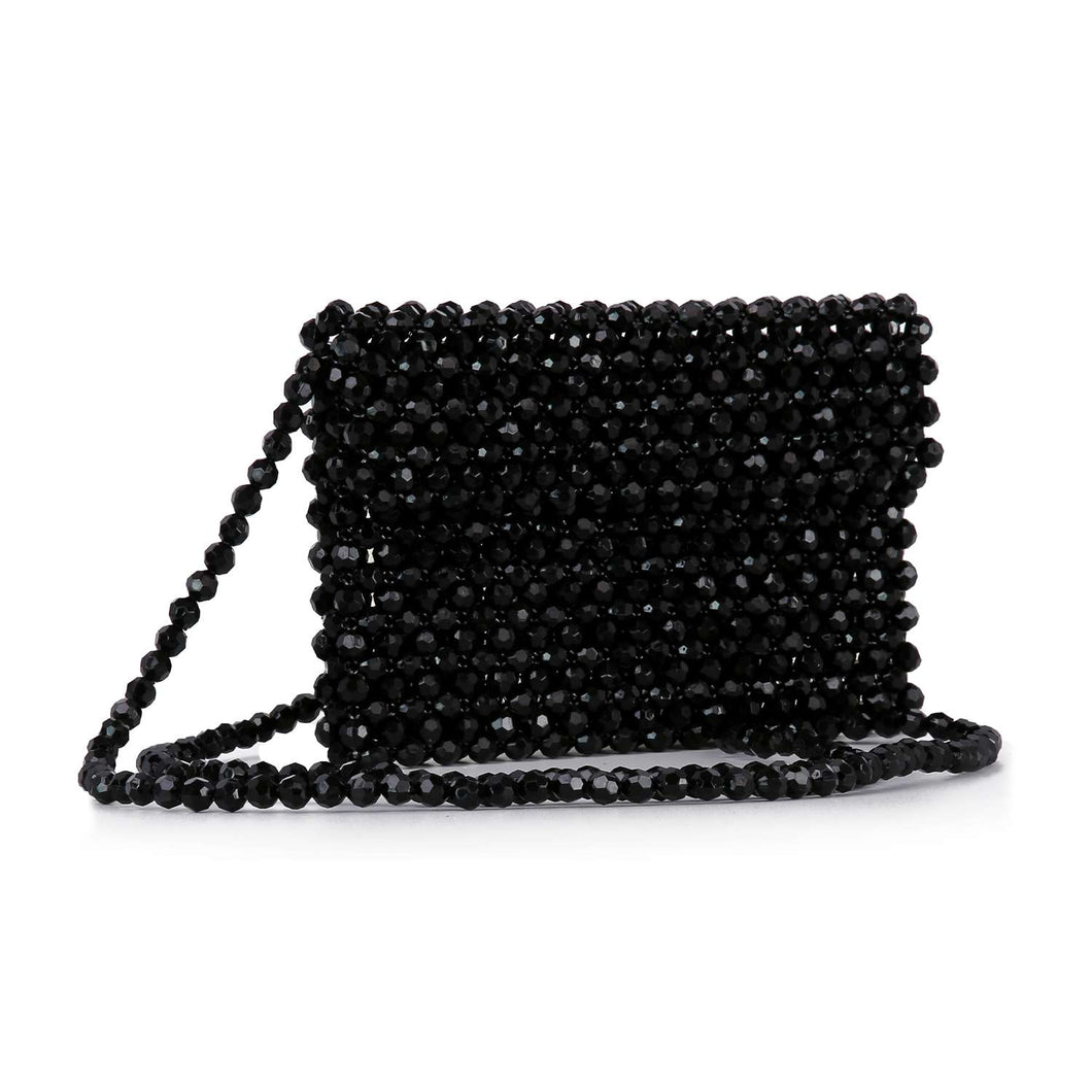 Black Brilliant Beaded Evening Bag