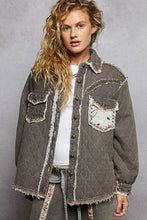 Black Long sleeve Western-inspired yoke studded lace panel POL jacket