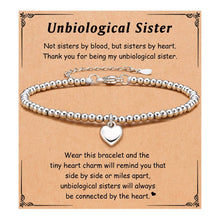 To My Granddaughter Heart Charm Stainless Steel Bracelet with Blessing Cards: