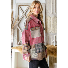 Berry Washed Cropped Corduroy Oli+Hali Shacket