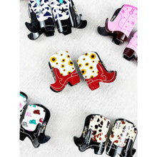 Mini Cowboy Boot Hair Claw Clip: MIX COLOR / ONE(12)