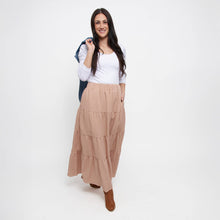 Rosewater McKay Tiered Rosewater Maxi Skirt with Pockets