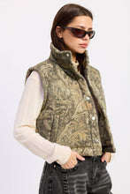 Olive Tan Camo Puffer Vest