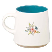 Mug Stoneware Blue/White Floral Grandma