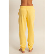 Banana Cream Mid-Rise Drawstring Jogger Pants