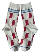 Indiana State Shapes Crimson and Cream Women's Socks