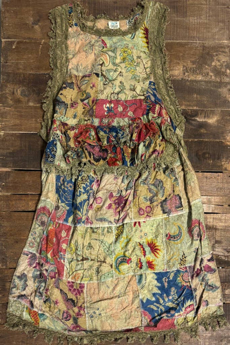 Red Blue Floral Ruffle Up High-Lo Top