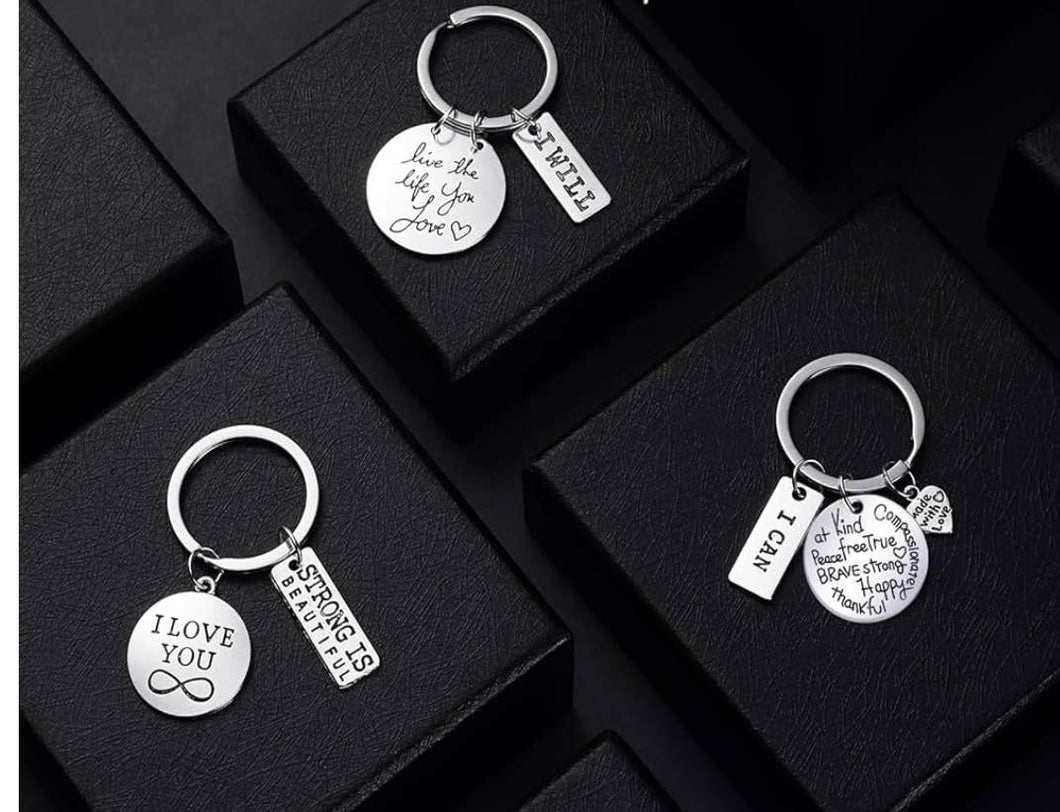 Motivational keychains 