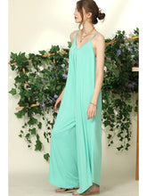 Mint Loose Fit Spaghetti Strap Wide Leg Jumper
