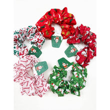 Christmas Cute Designs Mixed Scrunchie: MIX COLOR / ONE(12)
