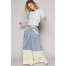 Denim Vintage washed double gauze wide POL pants