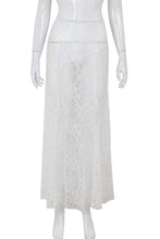 White Delicate Lace Midi Skirt