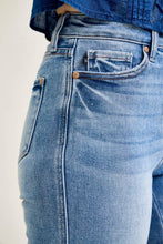 Medium High Waist Tummy Control Contrast Wash Straight Judy Blue Jeans