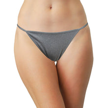 Grey Seamless Rib Strappy Thong