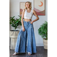 Blue Washed Wide Leg Denim Oli+Hali Jeans