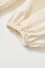 Beige Super Puffed Sleeves Piping Detail Jacket