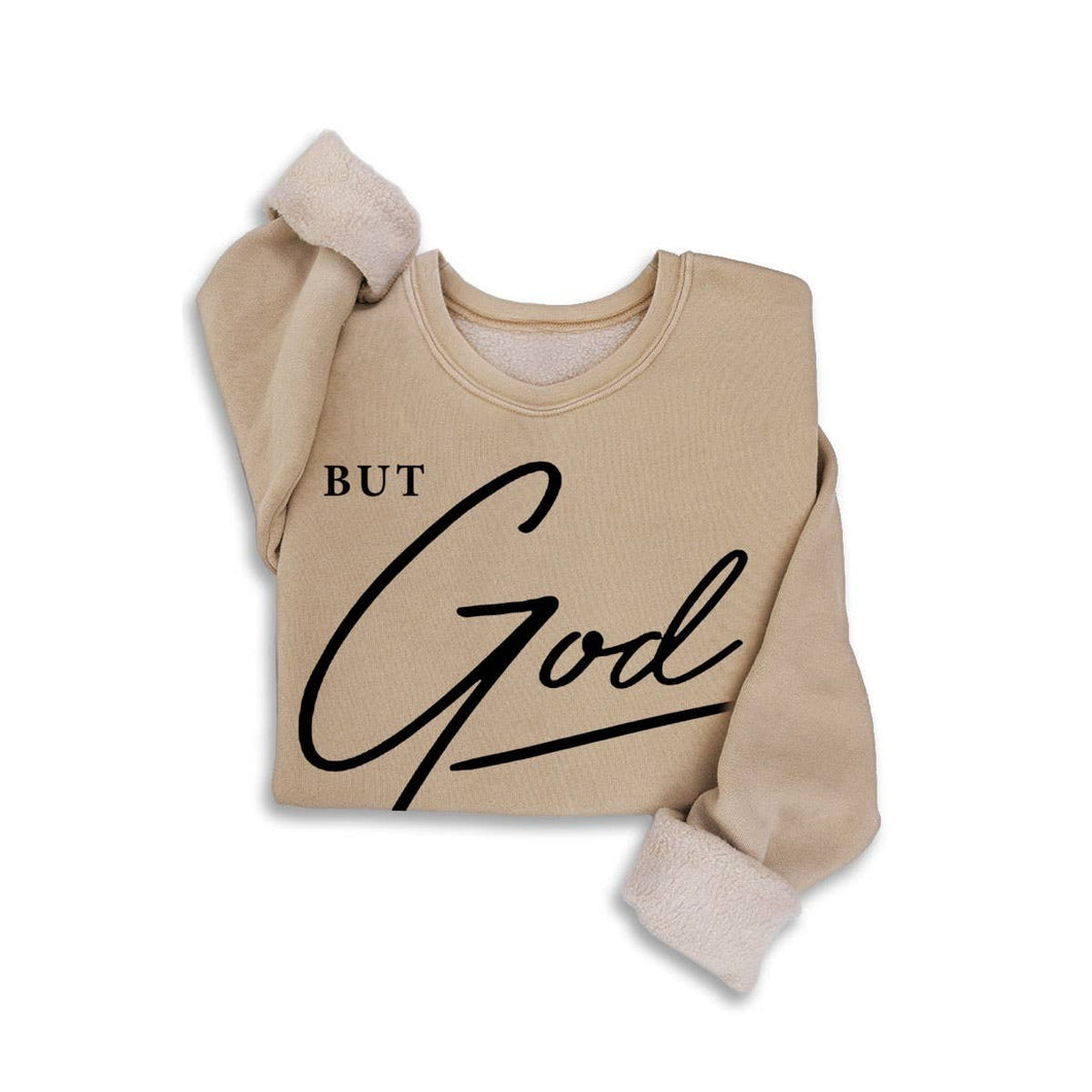 BUT GOD MINERAL SWEATSHIRTS: MINERAL BEIGE